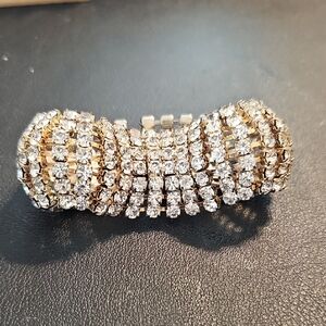 Elegant Crystal & Gold Bracelet